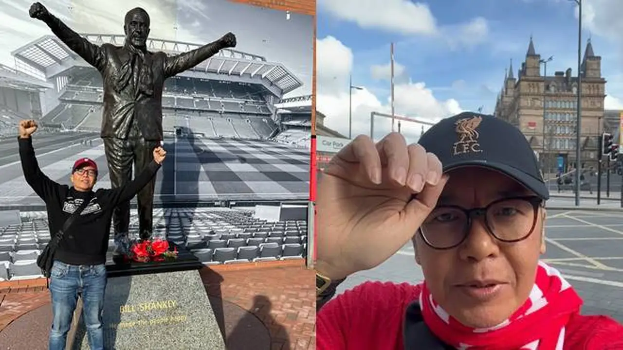 7 Potret Ari Lasso Rayakan Paskah di Inggris, Nonton Pertandingan Liverpool