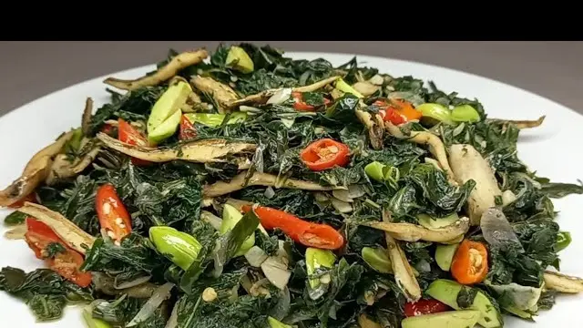 Resep Tumis Daun Singkong Teri