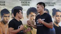Petarung mixed martial arts Indonesia, Stefer Rahardian (kanan) melawan Robin Catalan di kelas Strawweight ONE Championship (Foto: ONE Championship)