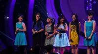 Grup Manis Dut yang terdiri dari Rasya, Dua N (Neneng dan Nunung), Lesti, Lia Dan Bonita. ( foto : Miftahul Hayat )