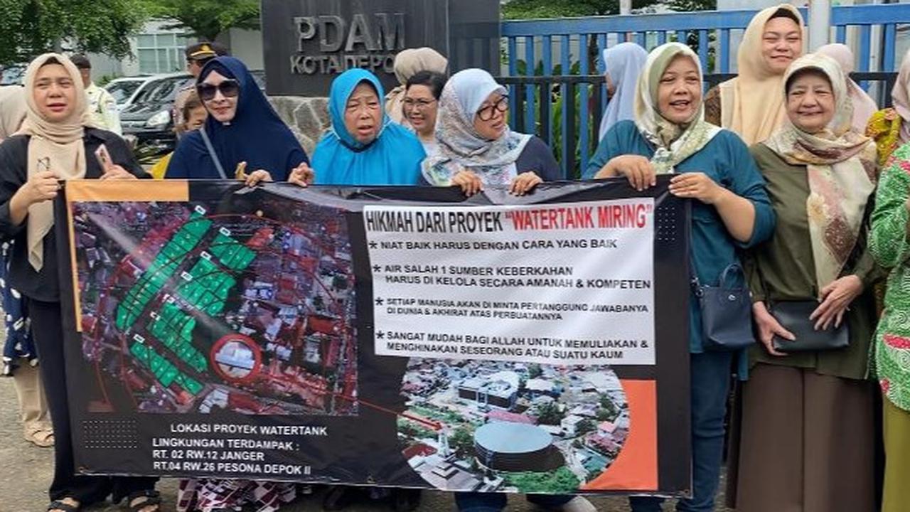 Cerita Warga Geruduk Kantor PDAM Depok, Tuntut Relokasi Water Tank karena Sempat terjadi banjir lumpur