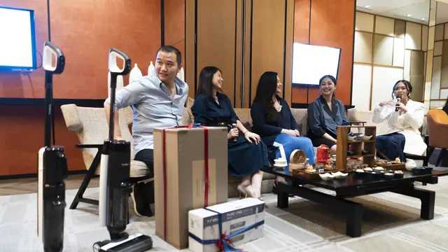 Jumpa pers perkenalan Tineco Vacuum Cleaner di Hotel Shangri-La, Jakarta, baru-baru ini.