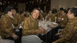 Legenda bulutangkis Indonesia, Rudi Hartono, saat menghadiri Anugerah Leganda Olahraga di Hotel Bidakara, Jakarta, Rabu (13/12/2017). Sebanyak 286 atlet masing-masing mendapatkan 40 juta rupiah. (Bola.com/Vitalis Yogi Trisna)