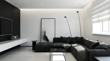 Pilihan kombinasi warna monokrom akan menghadirkan kesan elegan, lux, dan futuristik dalam rumah Anda, apalagi bila dikombinasikan dengan penggunaan furnitur minimalis.(home-designing.com)