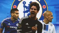 Chelsea - Falcao, Alexandre Pato, Juan Sebastian Veron (Bola.com/Adreanus Titus)