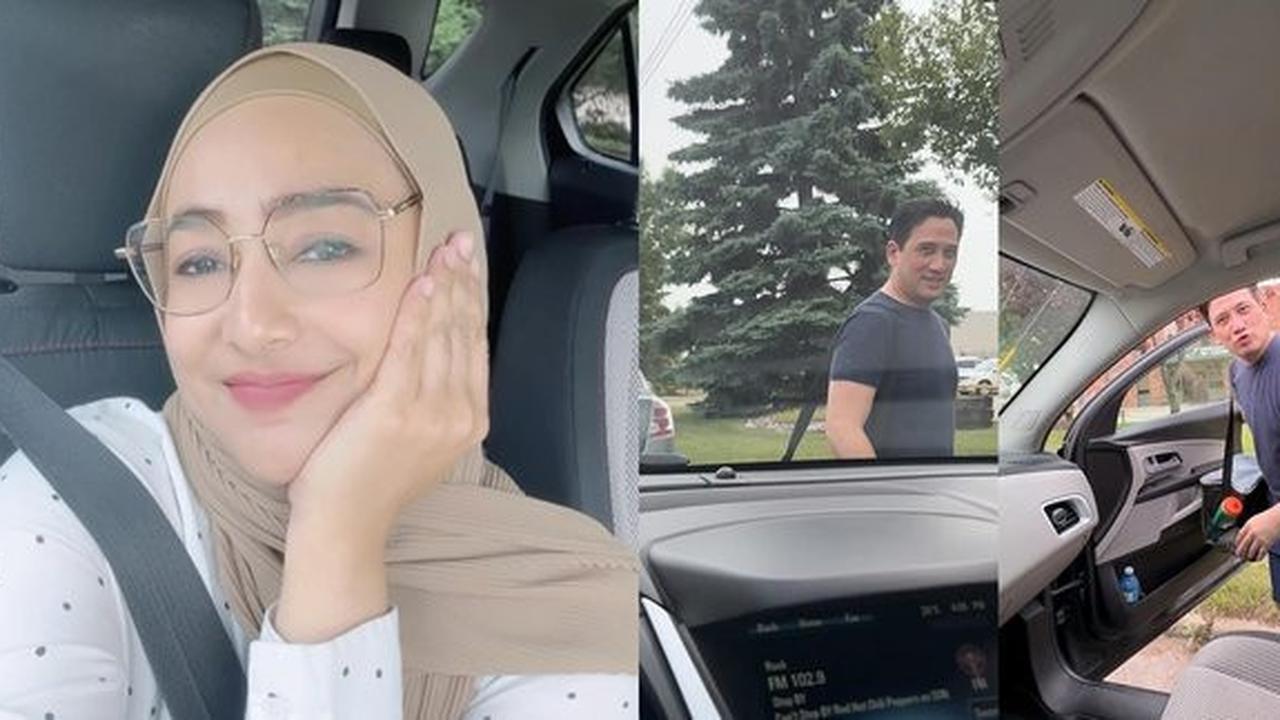 Momen Romantis Cindy Fatikasari saat Jemput Tengku Firmansyah Setelah Bekerja, Sudah Bisa Nyetir di Sisi Kiri