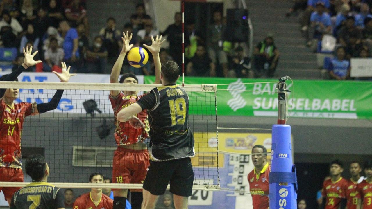 Laga Sengit Final Four Proliga 2025: Palembang Bank Sumsel Babel Tumbangkan Surabaya Samator