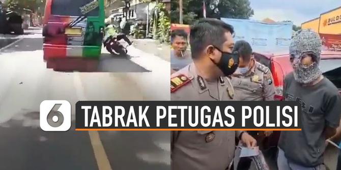 VIDEO: Viral Pengemudi Angkutan Umum Tabrak Petugas Polisi Saat Hendak Memberhentikannya