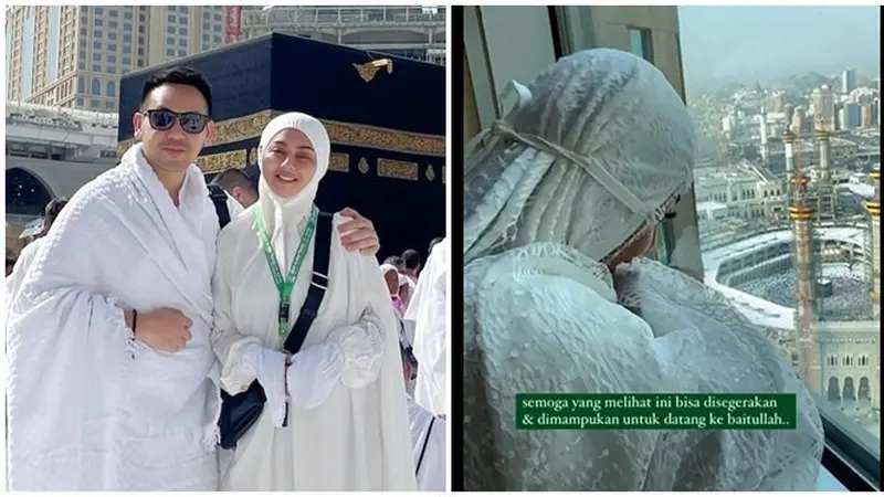 7 Momen Jenita Janet Jalani Umroh Bareng Keluarga, Penampilannya Bikin Pangling