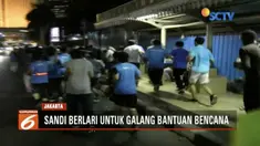 Sandiaga Uno dan puluhan komunitas pelari lakukan penggalangan dana lewat kegiatan Run For Sulteng di jantung Ibukota pada Senin (2/10) malam.