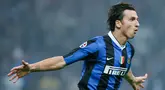 Zlatan Ibrahimovic memperkuat Inter Milan dari 2006 hingga 2009. Selama itu, ia mencetak 66 gol dan memenangkan tiga gelar Serie A. (AFP/Paco Serinelli)