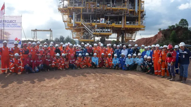 PT Pertamina Hulu Mahakam (PHM) melaksanakan tahapan yang menandai kemajuan Proyek Pengembangan Lapangan Migas Manpatu. Dok PHM
