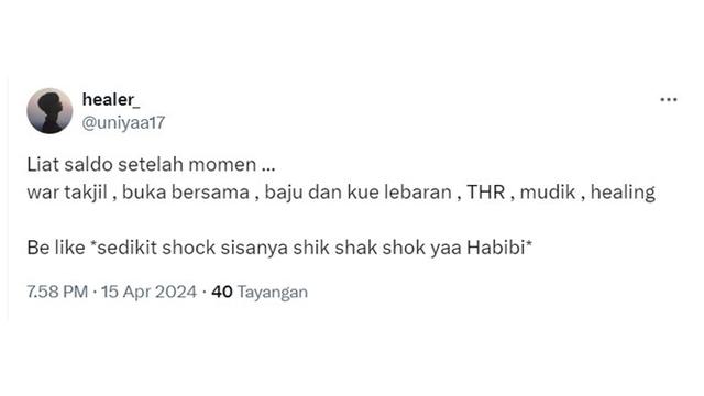 6 Cuitan Netizen Lihat Saldo ATM Setelah Lebaran, Bikin Senyum Getir