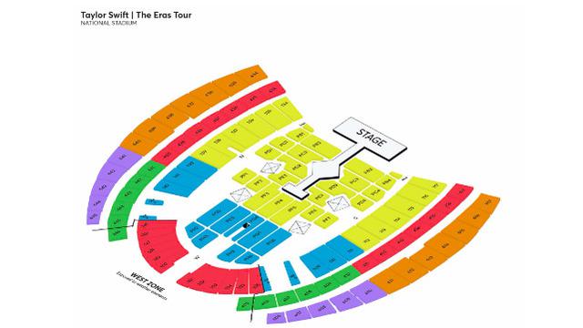 Seatplan Konser Taylor Swift di Singapura