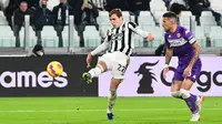 Winger Juventus, Federico Chiesa memakai nomor punggung 22 pada musim lalu. Musim 2022/2023, dirinya merubah nomor punggung menjadi nomor 7, yang sebelumnya dipakai Dusan Vlahovic. (AFP/Isabella Bonotto)