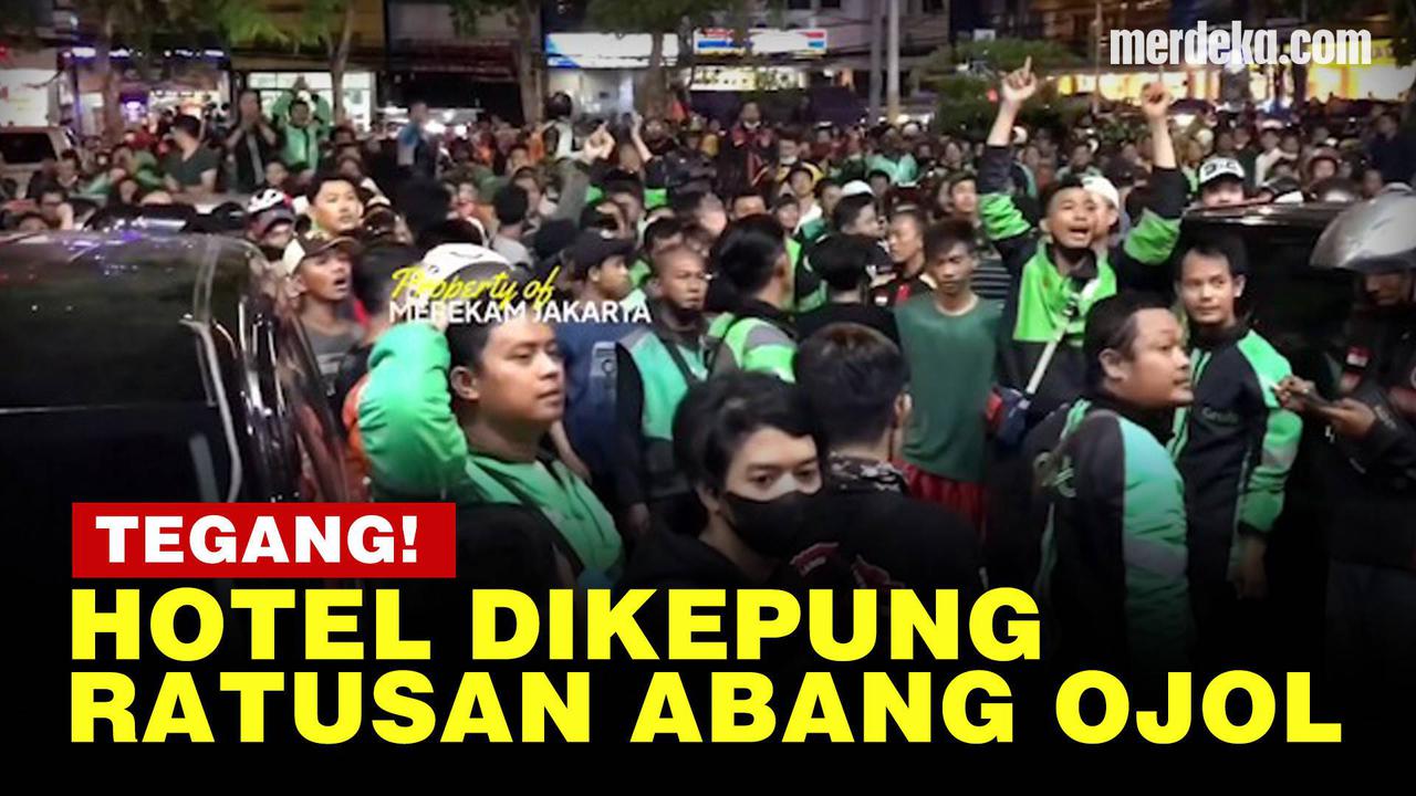 VIDEO: Detik-Detik Pria Dikepung Ratusan Ojol Dievakuasi,Komandan Polisi Turun Tangan