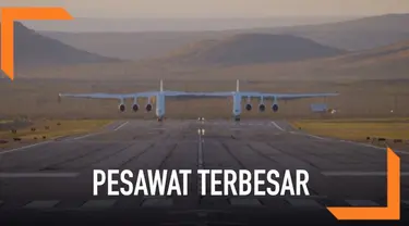 Pesawat Stratolaunch diklaim sebagai pesawat terbang terbesar di dunia. Pesawat tersebut berhasil terbang untuk petama kalinya Amerika Serikat Hari Jumat (12/4).