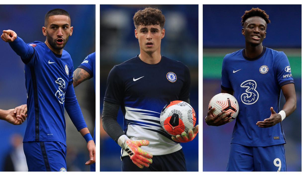 Meski telah menjuarai Liga Champions musim ini, Chelsea diyakini bakal melepas 7 pemain berikut dengan beberapa alasan. Satu alasan pasti, The Blues butuh perombakan. Mereka masih membutuhkan pemain incaran di musim depan dan butuh biaya besar untuk menutupinya. (Kolase Foto AFP)