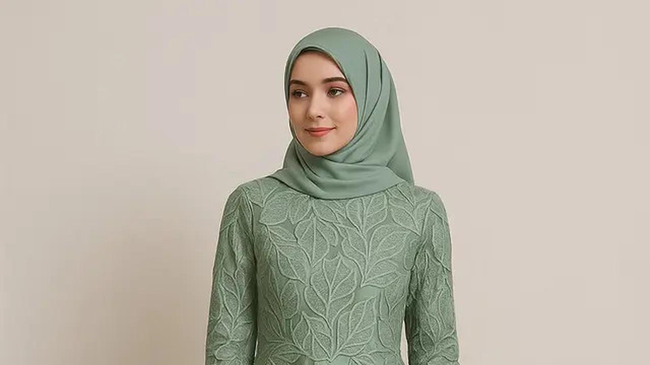 7 Model Gamis Brokat Kombinasi Satin untuk Wanita Berhijab Syar'i, Inspirasi Tren Gaya Anggun 2025