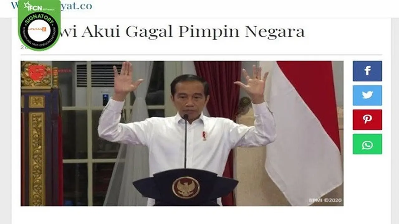 Gambar Tangkapan Layar Berita Tentang Presiden Jokowi