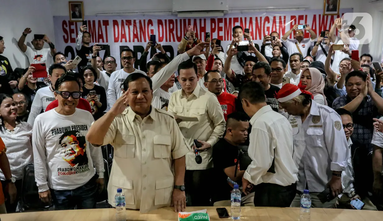 Relawan yang hadir Di antaranya, Prabowo Mania 08, Genastara, Gerakan Prabowo 08, Bintang Garuda dan organ relawan lainnya. (Liputan6.com/Faizal Fanani)