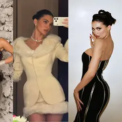 Intip gaun vintage yang dikenakan Kim Kardashian, Kendall Jenner, dan Kylie Jenner di perayaan malam Natal keluarga (@kimkardashian @kendalljenner @kyliejenner)