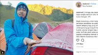 Embun di Ranu Kumbolo, Gunung Semeru, Kabupaten Lumajang, Jawa Timur, membeku dan berbentuk seperti salju terkait penurunan suhu secara drastis. (Screen Shot: Instagram/@dodorwd)