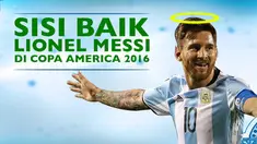 Video sisi positif Lionel Messi pemain asal Argentina di ajang Copa America 2016.