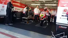 Pembalap Astra Honda Racing Team, Andi Gilang, saat akan tampil di Moto2 FIM CEV 2019 di Ricardo Tormo, Valencia, Minggu (10/11/2019) (Astra Honda Motor Indonesia)