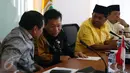 Dalam keterangannya Setnov mengatakan bahwa Partai Golkar telah memperoleh kemenangan mencapai 58% dari pelaksanaan pilkada di 101 daerah berdasarkan hasil Quick Count dari berbagai lembaga survei. (Liputan6.com/Johan Tallo)