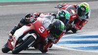 Pembalap muda Indonesia, Bintang Pranata Sukma, saat beraksi di ajang Idemitsu Moto4 Asia Cup 2026 di Chang International Circuit, Buriram, Thailand, Sabtu (28/2/2026). (Dok. AHM)