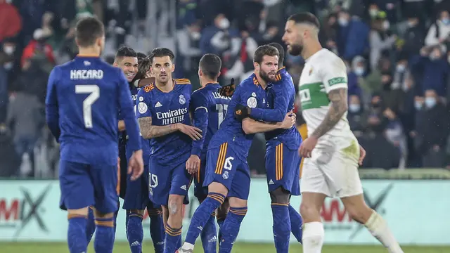 Kalahkan Elche 2-1, Real Madrid ke Perempat Final Copa del Rey