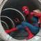 Aksi Pria Berkostum SpiderMan Bantu Penyandang Disabilitas Menyeberang Jalan