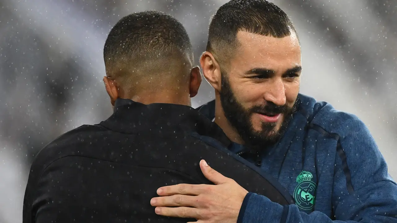 Kylian Mbappe dan Karim Benzema