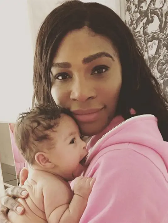 Serena Williams pun pamerkan lucunya wajah sang anak di Instagram. (instagram/serenawilliams)
