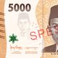 KH Idham Chalid terdapat dalam pecahan rupiah Tahun Emisi 2022 yang bernilai Rp 5.000 . (Dok/Bank Indonesia)