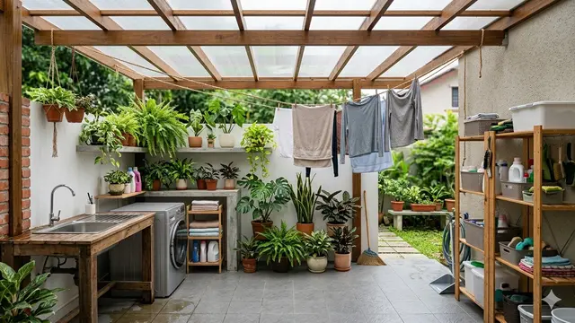 Belakang rumah kecil untuk area multifungsi (Foto: Gemini AI)