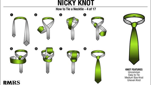 Cara membuat dasi segitiga: Nicky Knot