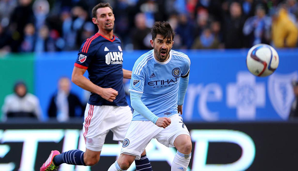 7. David Villa, New York City FC-  5.610.000 dollar AS atau sekitar 73,61 miliar rupiah per tahunnya. (AFP/Elsa) 