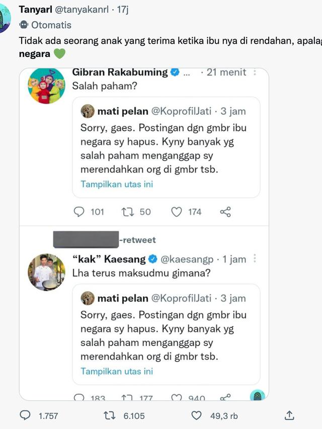 Kata Ibu Negara trending di Twitter setelah Iriana Jokowi kena body shaming. (Foto: Dok. Twitter @tanyakanrl)