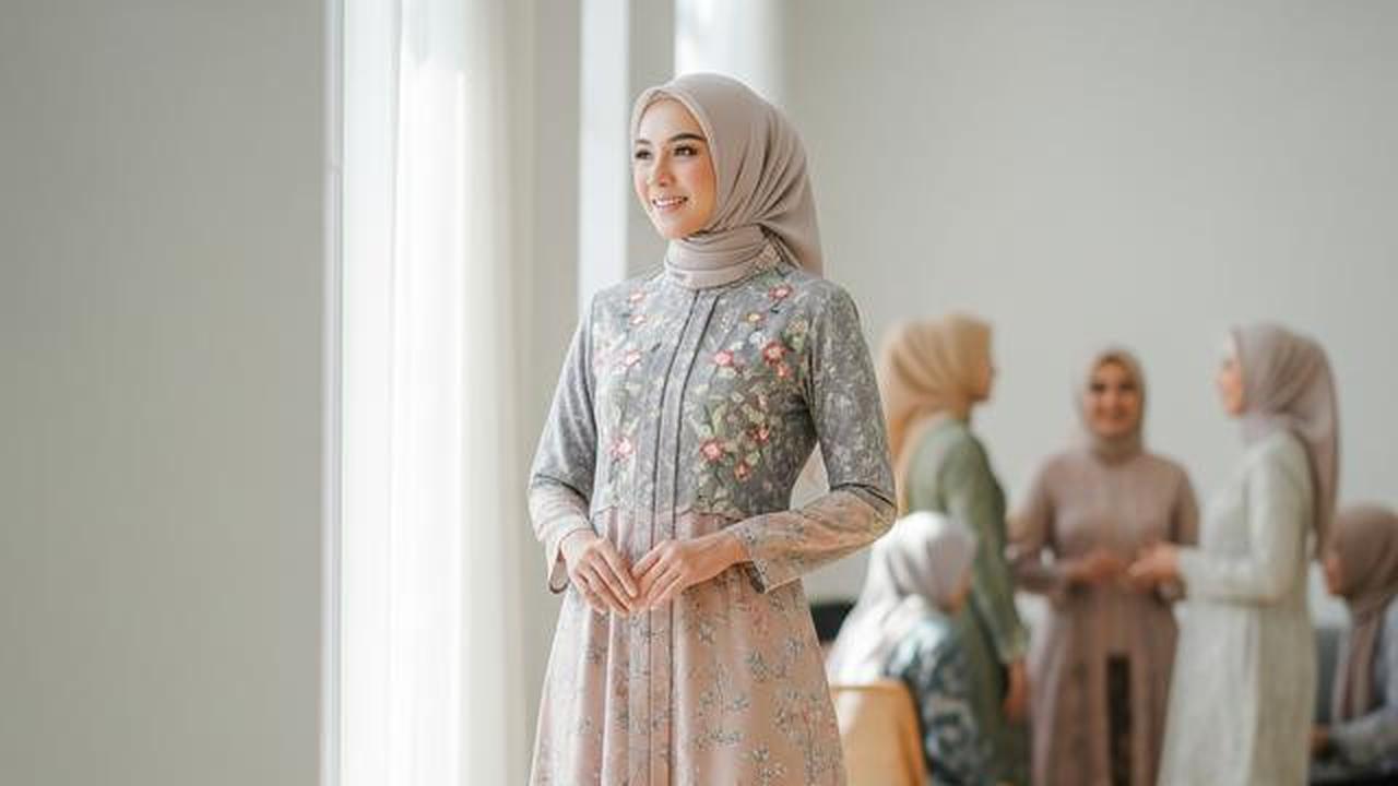 7 Model Gamis Batik untuk Arisan Wanita, Kombinasi Motif dan Warna yang Menawan