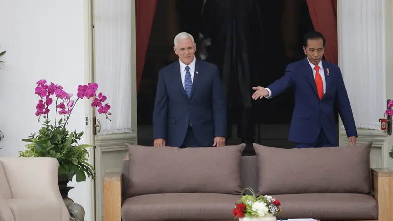 Jokowi dan Wapres AS, Mike Pence 