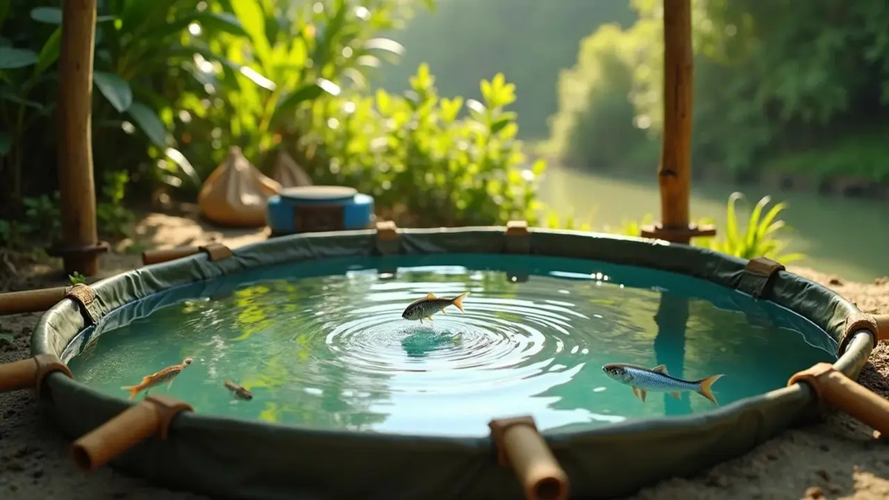 cara mengatasi bau ternak gurami di kolam terpal