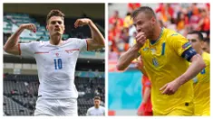 Euro 2020 (Euro 2021) hampir menuntaskan seluruh laga di fase grup. Beberapa pemain telah tampil mengejutkan setelah sebelumnya tidak masuk hitungan. Tidak cuma striker, bahkan pemain berposisi bek pun unjuk kemampuan terbaik demi dilirik tim elite musim depan. (Foto: Kolase AP)