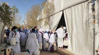 Jemaah haji Indonesia akan melaksanakan wukuf di Arafah, Jumat (8/7/2022). Wukuf merupakan kegiatan puncak haji. (Dok MCH)
