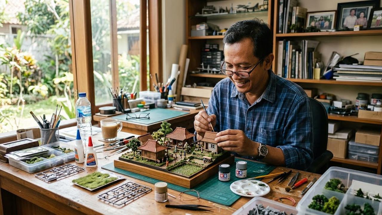 Ilustrasi Membuat Miniatur/AI Generated