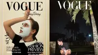 Netizen ikut ramaikan Vogue Challenge, tapi hasilnya justru kocak. (Sumber: Instagram/@nereisius/@elnandautomo)