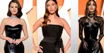 Kendall Jenner tampil memukau di karpet merah Vanity Fair Oscar Party mengenakan gaun vintage dari Mugler Spring-Summer 1992 &lsquo;Black Rubber Lace Dress&rsquo;. Penampilannya semakin sempurna dengan high heels lace &amp; satin dari Manolo Blahnik, yang memberikan sentuhan seksi nan elegan. [@danixmichelle].