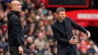 Seperti diketahui, Manchester United tengah terpuruk beberapa pekan terakhir. Puncaknya, mereka harus mengakhiri kerja sama dengan Ruben Amorim sebagai manajer. Posisi tersebut kini untuk sementara waktu diisi oleh Michael Carrick. (AP Photo/Dave Thompson)