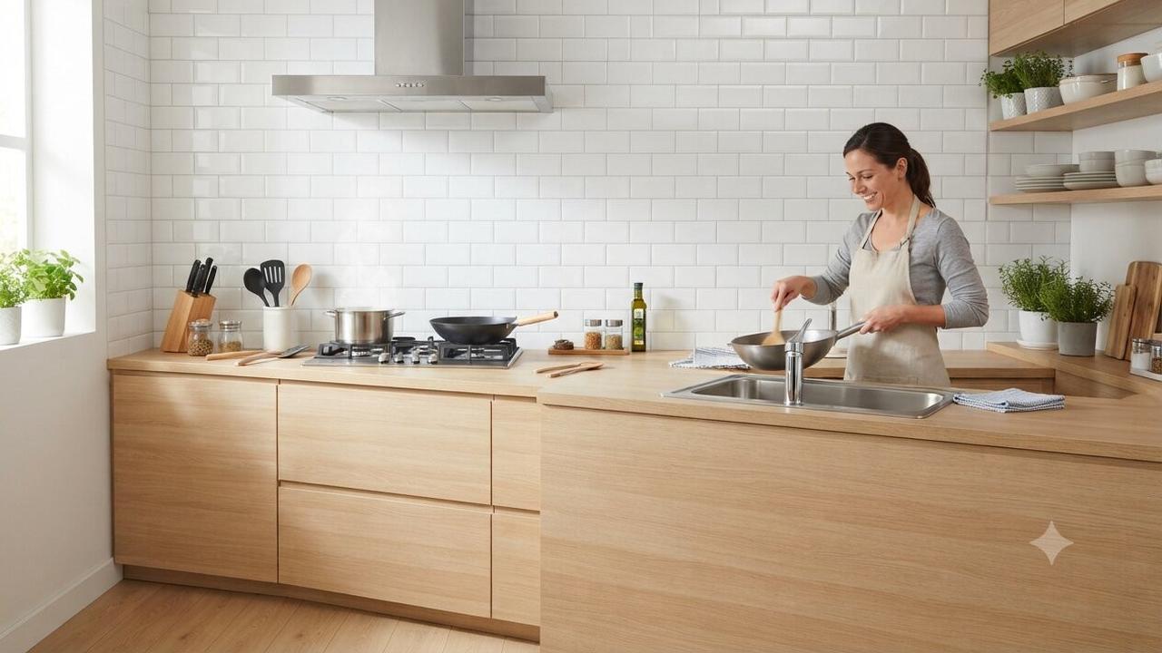 Model Dapur yang Tetap Bersih Meski Sering Terkena Cipratan Air
